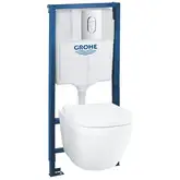 Інсталяція Grohe Rapid SL (4-в-1) комплект з унітазом Euro Ceramic (безободковий) + сидіння Soft Close  39536000