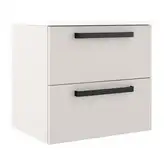 Комплект мебели 60 см Devit Fresh, бежевый матовый, ручки чёрные 088724V