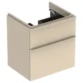 Тумба под раковину Geberit Smyle Square 58,4 см, песочно-серый глянцевый (500.352.JL.1)