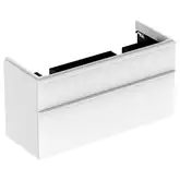 Тумба под двойную раковину Geberit Smyle Square 118,4 см, белый глянцевый (500.356.00.1)