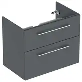 Тумба под раковину Geberit Selnova Square, slim rim 80 см, лава матовая 501.209.00.1