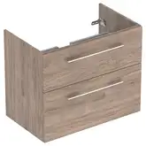 Тумба под раковину Geberit Selnova Square, slim rim 80 см, орех тёмный 501.210.00.1