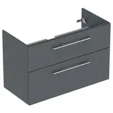Тумба под раковину Geberit Selnova Square, slim rim 100 см, лава матовая 501.213.00.1