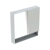 Geberit SELNOVA Square шкафчик зеркальный 78,8*85*17,5см, двухдверный, белый глянец (501.268.00.1)