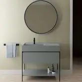 Nic-Design Умивальник Nic Design Elen 120x50 з тумбою, полицею, стелажом та д/к, Cemento, виставковий екземпляр (KIT Elen CEMENTO)