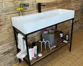 Snail Тумба «Джерсі» з умивальником «Флорида»/дерево А100М Білий МАТ (1015LOFT168/1dA100M)
