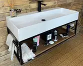 Snail Тумба «Мідуей» з умивальником «Флорида»/дерево Арктик Т333 (1015LOFT168/3dT333)