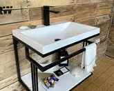 Snail Тумба «Самуі» з умивальником «Богема»/камінь А802 Олива глянець (600LOFT156cA802)