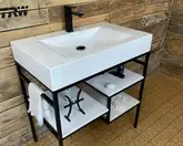 Snail Тумба «Родос» з умивальником «Атлант»/камінь А802 Олива глянець (800LOFT163сA802)