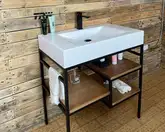 Snail Тумба «Родос» з умивальником «Атлант»/дерево Чорний А200 (800LOFT163dA200)