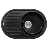 Lidz BLM-14 Кухонна мийка, чорна матова (LIDZBLM14780500200)
