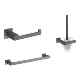 набір аксесуарів Omnires Nelson anthracite (MP60214AT+NL80510GR+NL80620GR) (NL80214GR+NL80510GR+NL80620GR)