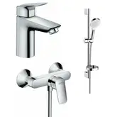 Набір змішувачів для душу Hansgrohe Logis (71100000 + 71600000 + 26553400), хром (20190002)