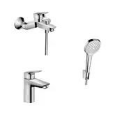 Набор смесителей для ванны 3-в-1 Hansgrohe Logis/Croma Select E (цвет - хром) (71400112)