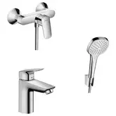 Набор смесителей для душа 3-в-1 Hansgrohe Logis/Croma Select E (цвет - хром) (71600112)