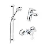 Kludi Pure & Easy Набор смесителей умывальник+душ, хром (378450565)