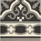 Плитка керамогранітна Florentine Black Cenefa 200x200x9 Mainzu (PT01979)