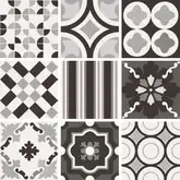 Плитка керамогранітна CSAPBWMX20 Patchwork B&W Mix 200x200x10 Sant'agostino