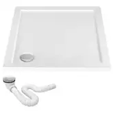 Душовий Піддон + сифон REA EGO Slim 80x80x5 REA-K011P