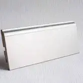 Плінтус з МДФ, 82x15x2400 форма P4 Срібний Сатин, Lucciano, Італія (500AMC82SSKP4)