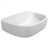 Умивальник підвісний/на стільницю Flaminia Mono, без переливу, 64 х 48 см, latte milky white matt (MN64L) (MN64LLAT)