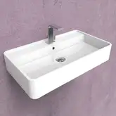 Умивальник підвісний Flaminia Miniwash 75х42, білий матовий (MW75S LATTE MILKY WHITE)