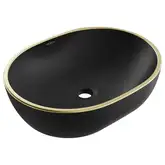 Умывальник (раковина) MEXEN VIKI BLACK GOLD EDGE накладной (MEX-21054875)