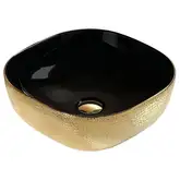 Умывальник (раковина) MEXEN VERA GOLD BLACK с узором накладной (MEX-21074177)