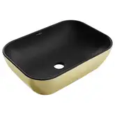 Умывальник (раковина) MEXEN RITA BLACK MATT / GOLD накладной (MEX-21084576)