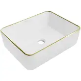 Умывальник (раковина) MEXEN CATIA WHITE GOLD EDGE накладной (MEX-21314805)