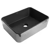 Умывальник (раковина) MEXEN CATIA BLACK SILVER накладной с узором (MEX-21314872)