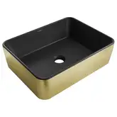 Умывальник (раковина) MEXEN CATIA BLACK GOLD BRUSHED накладной (MEX-21314877)