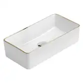 Умывальник (раковина) MEXEN NADIA 46 WHITE GOLD EDGE накладной (MEX-21614605)