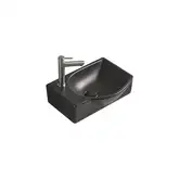 Умывальник (раковина) MEXEN MISTA 40 BLACK MATT правый накладной подвесной (MEX-22174085R)