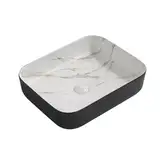 MIXXUS PREMIUM DIVERSE-0110 Раковина накладная, мрамор-черный (MP6517)