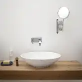 Умивальник круглий на стільницю Nic Design CIOTOLA Giulia без переливу 42x42х13h, білий (001033001)