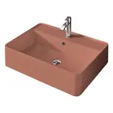Умивальник на стільницю Nic Design Semplice 60х45х16 см з отвором під змішувач, Fard глянець C/F (001384072 CF)