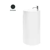 Умивальник окремо стоячий NIC Design Ovvio 45x85h, чорний матовий (001452013)