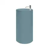 Умивальник окремо стоячий Nic Design Ovvio 45х85 см з отвором під змішувач, злив у підлогу, Polvere матовий (001452057)