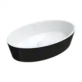 умывальник Omnires Bari 50x30 white/gloss black (BARI500UNBCP)
