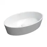 умывальник Omnires Bari 50x30 white/gloss grey (BARI500UNBSP)