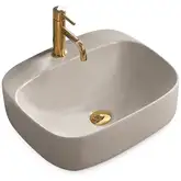 Умывальник (раковина) REA LUIZA 50 LIGHT GREY MATT накладной серый матовый (REA-U5601)