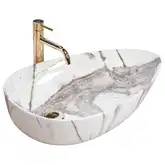 Умывальник (раковина) REA GRETA 65 THUNDER SHINY накладной мрамор (REA-U6500)