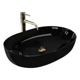 Rea Cleo Black Умывальник накладной, черный (REA-U6757)