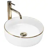 Rea SAMI GOLD EDGE Умывальник накладной, белый (REA-U6758)