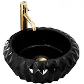 Умывальник (раковина) REA CHIC BLACK накладной черный (REA-U8600)