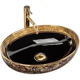 Умывальник (раковина) REA MARGOT GOLD BLACK накладной (REA-U8978)