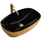 Rea Rich Gold/Black накладная раковина (REA-U9600)