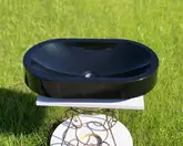 Snail Олимпия Умывальник черный, искусственный мрамор (150A200)