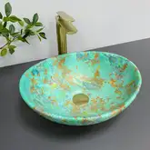 VBI Parma Marble Green Matt Умывальник, зеленый (VBI-011003)